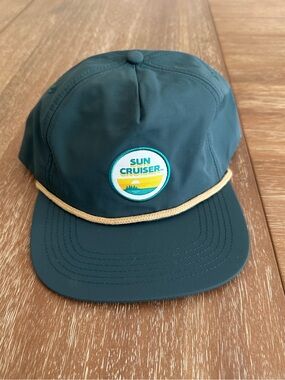 Sun Cruiser Rope-Trim Nylon Cap in Forest Green NEW!